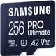 Карта пам'яті Samsung PRO Ultimate microSDXC 256GB UHS-I U3 V30 A2 + SD адаптер (MB-MY256SA/WW) - изображение 4