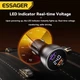 Автомобільний зарядний пристрій Essager(ES-CC18) 73W з дисплеєм / Black / Car Charger USB-A + USB-A - зображення 8
