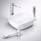 Комплект Qtap Kolibri 400×400 White: накладная раковина + смеситель Gemini Chrome + донный клапан PU02 + сифон - изображение 1