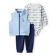 Комплект Carter's 3в1 боди, жилет, брюки для мальчика 72-76 см (1U066610_12M) - изображение 1