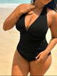 Жіночий суцільний купальник халтер з утягуючим ефектом Plus Size Diamond MM7640710 4XL - зображення 3
