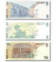 Набір 3 банкноти 2, 5, 10 песо Аргентина 2002 - 2012 рік UNC - зображення 2