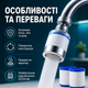 Фильтр-насадка на кран для очистки воды с 2 картриджами, проточный поворотный фильтр-аэратор для кухни, ванной и дачи - изображение 2