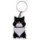 Брелок 3d печать КОТИК С пружиной (черный), KEYCHAIN MIC KCHN135 - изображение 1