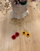 Серьги женские Подсолнухи из полимерной глины ручной работы, яркие цветочные серьги в этностиле - изображение 5