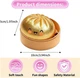 Іграшка-антистрес сквіш Dumpling Squishy Bun Metallic Пельмень у пароварці 10см - зображення 4