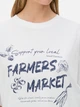 Футболка Primark білий з принтом темно-синій QOSGY384 XL - изображение 3