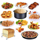 Аэрофритюрница мультипечь Air Fryer 4.5L 1300W с функцией аэрогриля и антипригарным покрытием для приготовления без масла Black - изображение 6