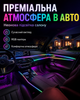Підсвічування салону авто RGB Ambient Light 18в1 набір діодної LED підсвітки Bluetooth APP управління 12V з музичним режимом для дверей панелі ніг центральної консолі інтер’єрне неонове освітлення салону автомобіля з кабелями й модулями комплекті 18 зон - зображення 2