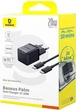 Сетевое зарядное устройство 20W с кабелем Type-C-Type-C Baseus Palm Fast Charger Type-C черный - изображение 5
