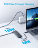 USB-хаб Anker 332 USB-C Hub 5-in-1, PD in 100W, 4K HDMI, 2xUSB-A, USB-C 5Gbps Black (A8355H11) - зображення 3