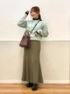 Юбка длинная летняя женская Uniqlo 99304766 S Зеленая (1159864381) - изображение 10