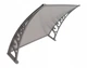 Навес козырек для двери, балкона из поликарбоната Metal-gum KlasK100x120 120 х 100 см Серый - изображение 2