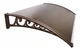 Навес козырек для двери, балкона из поликарбоната Metal-gum KlasK100x120 120 х 100 см Серый - изображение 4