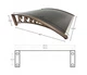 Навес козырек для двери, балкона из поликарбоната Metal-gum KlasK80x120 120 х 80 см Темно-коричневый - изображение 7
