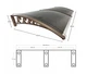Навес козырек для двери, балкона из поликарбоната Metal-gum KlasK100x240 240 х 100 см Коричневый - изображение 7
