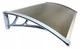 Навес козырек для двери, балкона из поликарбоната Metal-gum NowK80x120 120 х 80 см Коричневый - изображение 10