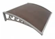 Навес козырек для двери, балкона из поликарбоната Metal-gum KlasK100x120 120 х 100 см Коричневый - изображение 7