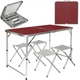 Стол раскладной со стульями в комплекте для кемпинга рыбалки в чемодане Folding table - изображение 6