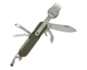 Кишеньковий столовий набір Pocket Knife, fork and spoon. Оливковий, 8 предметів - зображення 1