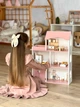 Кукольный домик для маленьких кукол из МДФ, 67×50×16 см (розовый) 1132 - изображение 3