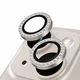 Защитное стекло на камеру iPhone 15 / iPhone 15 Plus Diamond Lens серебристый с камешками (ЕС-2190I15S) - изображение 1
