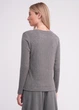 Жіночий лонгслів в рубчик Giulia MOSSLINES 7003/150 S Grey-gunsmoke melange - зображення 5