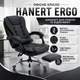 Офисное кресло HANERT Ergo с подставкой для ног до 140 кг черное - изображение 1