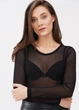Жіноче боді із сітки з довгими рукавами Giulia Tatoo 3102/07 S/M Black-black - зображення 4