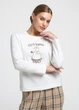 Жіночий бавовняний лонгслів із принтом Giulia EMBERLIGHT 7005/010 M White-milk print - зображення 1