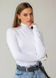 Женская водолазка в рубчик Giulia FLEX LONGSLEEVE POWER S/M White, эластичная водолазка из микрофибры - изображение 8
