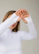 Женская водолазка в рубчик Giulia FLEX LONGSLEEVE POWER S/M White, эластичная водолазка из микрофибры - изображение 10