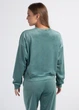 Жіночий велюровий комплект: світшот та штани Giulia SOFT WINTER 5815/080 M Green-jade green - изображение 3
