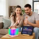 Портативная колонка-караоке + 2 микрофона, Bluetooth, USB, TF, AUX, T7, Розовый / Беспроводная колонка / Блютуз колонка - изображение 8