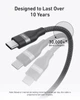 Кабель Anker Upcycled-Braided USB-C - USB-C (M/M), 240W, 0.9 м, Black (A82E2H11) - изображение 4