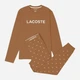 Пижама (лонгслив + штаны) мужская хлопковая Lacoste 582972537 XL Коричневая (1159863283) - изображение 4