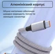 Зарядний кабель тайп сі 120W 6A шнур швидкої зарядки USB Type-C провід для телефона ноутбука макбука смартфона планшета повербанка в машину автомобільний для навушників шнурок дата-кабель передачі даних 2м Univerza Сірий 10_1_2m_1B - зображення 7