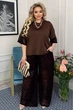 Костюм жіночий Defile батал 0136 ошатний коричневий 58-60 - зображення 1