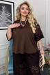 Костюм жіночий Defile батал 0136 ошатний коричневий 54-56 - зображення 3