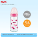 Детская бутылочка NUK Germany с широким горлышком, розовая, 0-6 месяцев, размер M, с силиконовой соской, антиколиковая, 240 мл, стеклянная. - изображение 5