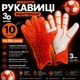 Взрослые вратарские перчатки PREDATOR CLUB | 10 размер на 20+ лет | оранжевые (000035) - изображение 1