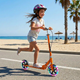 Самокат двухколесный складной с светящимися колесами 200мм Scooter 5252 Orange - изображение 10