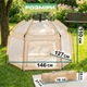 Дитячий ігровий намет-манеж Pop-Up автоматичний шестикутний з москітною сіткою 146×127×110 см для дому та вулиці бежевий - зображення 6