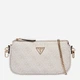 Сумка кросс-боди через плечо женская Guess Noelle Ii Dbl Pouch Crossbody HWBG96-72710-BNN Bone Logo (198659053215) - изображение 6