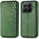 Чехол Deexe Rhombus Wallet для Xiaomi 17T - Green - изображение 2