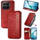 Чехол Deexe Rhombus Wallet для Xiaomi 17T - Red - изображение 1