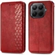 Чехол Deexe Rhombus Wallet для Xiaomi 17T - Red - изображение 2