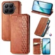 Чехол Deexe Rhombus Wallet для Xiaomi 17T - Brown - изображение 1