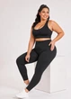 Лосини жіночі Plus Size спортивні з високою посадкою та кишенями на кожен день 2XL Чорний (L7037841) - зображення 7