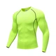 Мужской компрессионный термо-лонгслив (Neon Green, Performance Fit) M - изображение 1